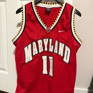 Nike Elite Maryland Terrapins #11 Basketball Jersey | Red | Men’s M